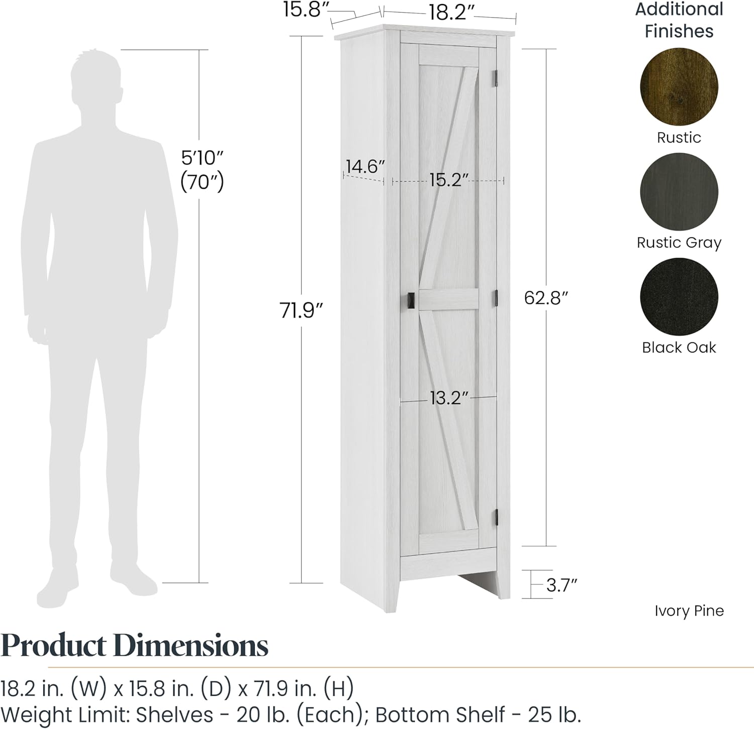 Black Oak Storage Cabinet B942114