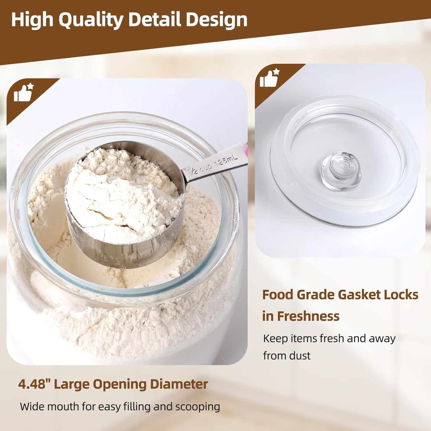 2 Pack 71 oz Glass Jar with Lid G4792