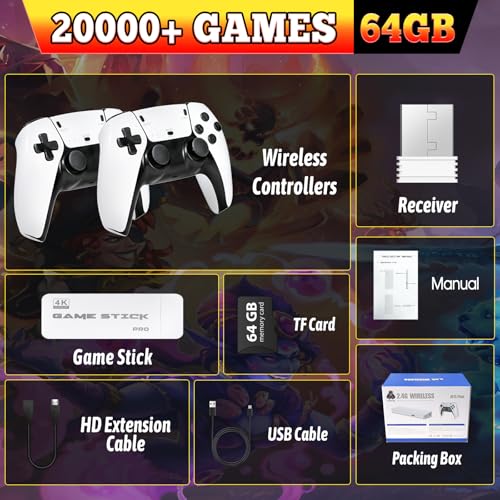 Retro Game Console Stick with 20,000+ Games G803777