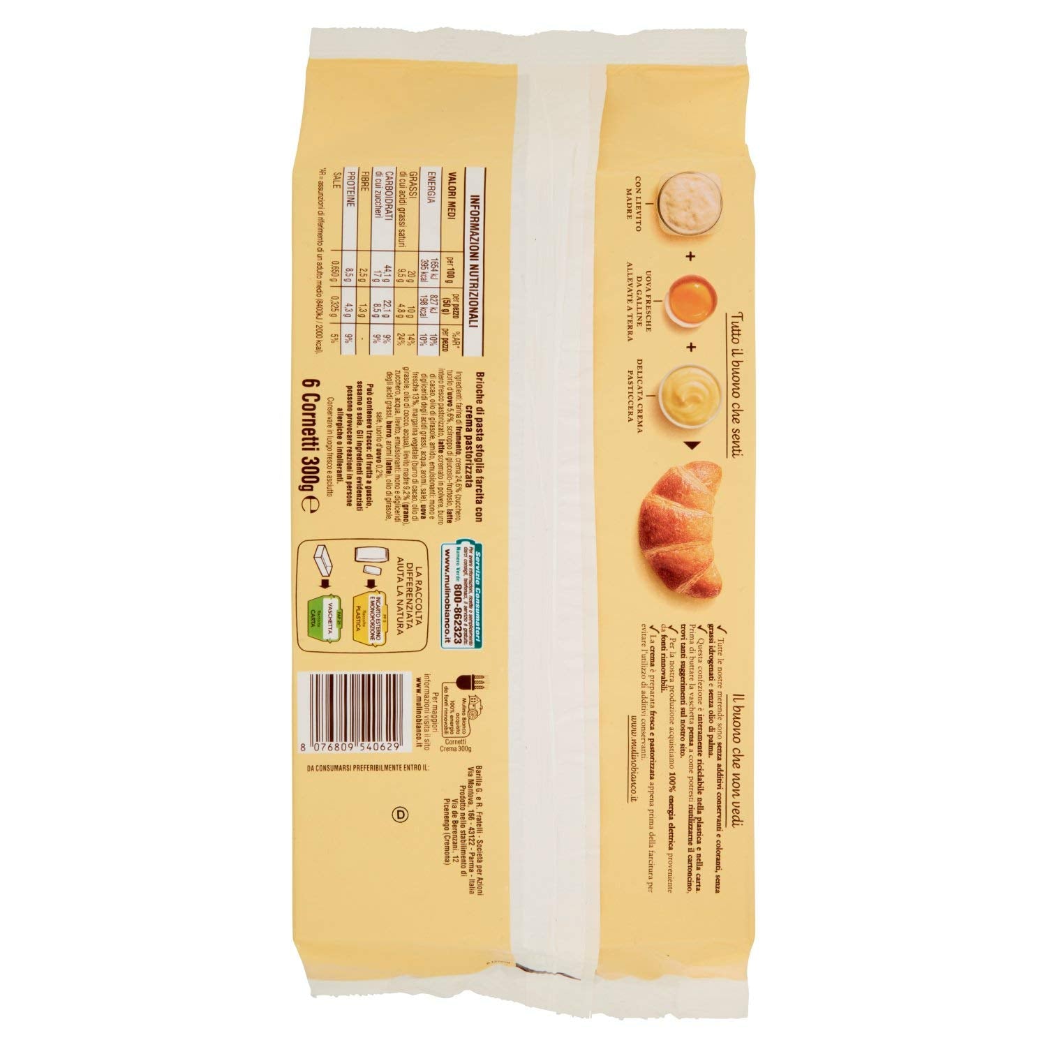 6 Croissants with Custard, 10.58 Ounces (300g) R40394
