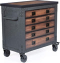 36" 5 Drawer Rolling Tool Chest with Wood Top S5480