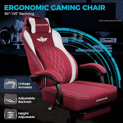 Big and Tall Gaming Chair with Footrest Y487735