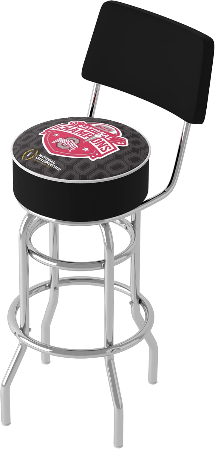Black Swivel Bar Stool with Foam Padded Seat and Back I43905