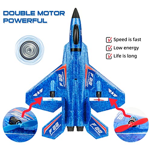 2.4Ghz 2 Channel Remote Control F22 RC Airplane Y39937