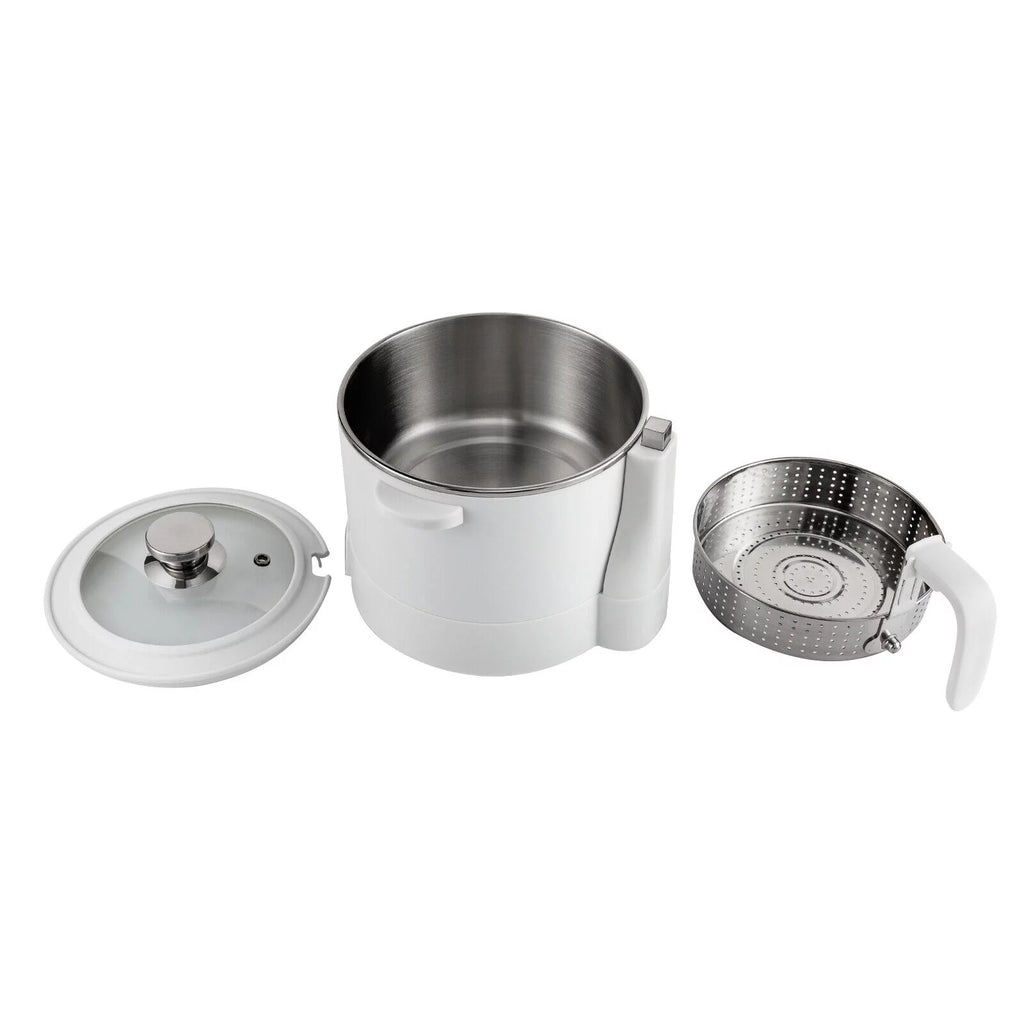 3L Automatic Lifting Electric Hot Pot with Steaming Basket 304 Stainless Steel T28430