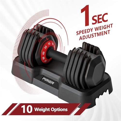 Adjustable Dumbbell 55LB Single Dumbbell Weight with Anti-Slip Metal Handle P745
