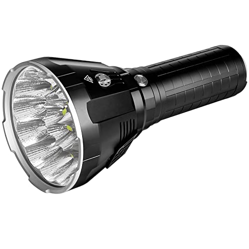 100,000 Lumens Rechargeable LED Flashlight with OLED Display N2594