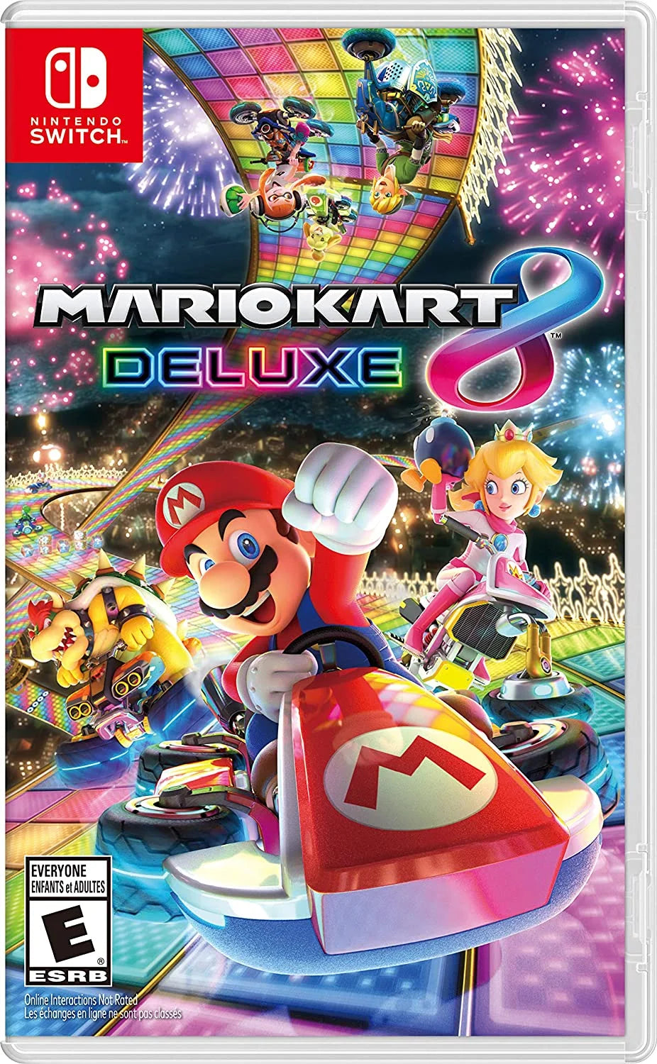 Coral Nintendo Switch Lite Console with Mario Kart 8 Deluxe, Accessory Starter Kit, Screen Cleaning Cloth Bundle Z194087
