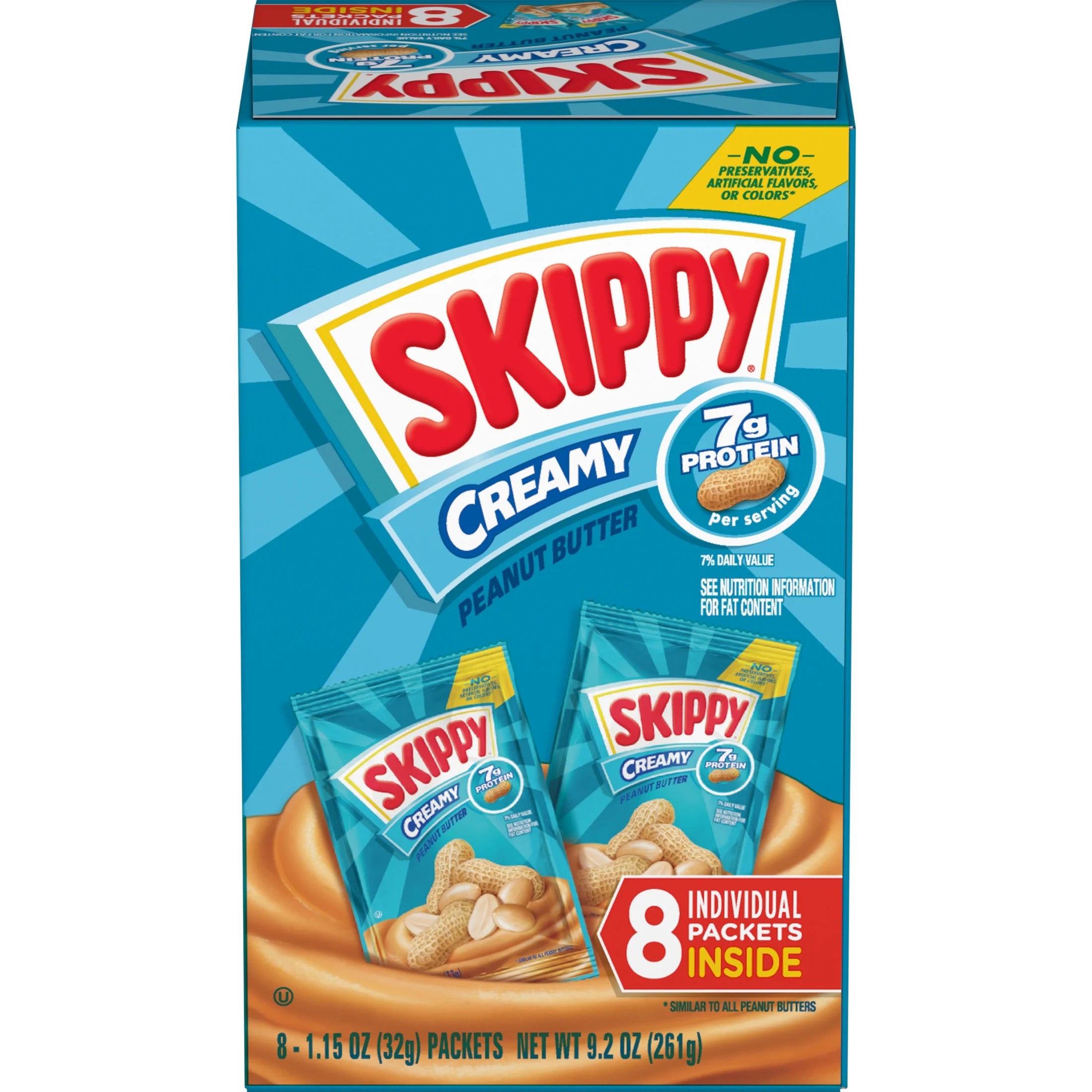 1.15 oz Creamy Peanut Butter Squeeze Packs (64 Pouches) L12597