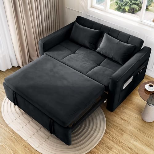Grey Velvet Full Size Futon Sleeper N75910