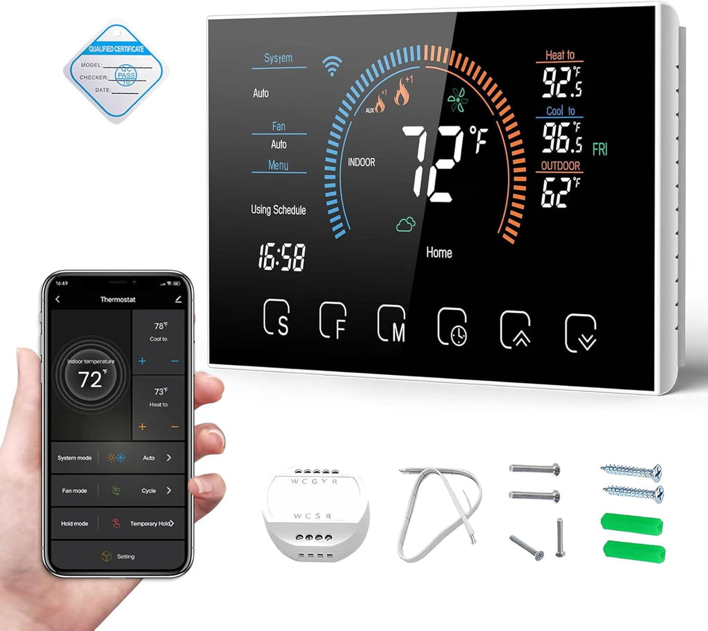Digital WiFi Thermostat with App and LCD Color Screen R99301