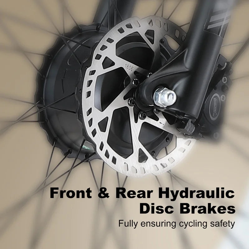 2000W 48V 23AH 26" Fat Tire Electric Mountain Bike W8407