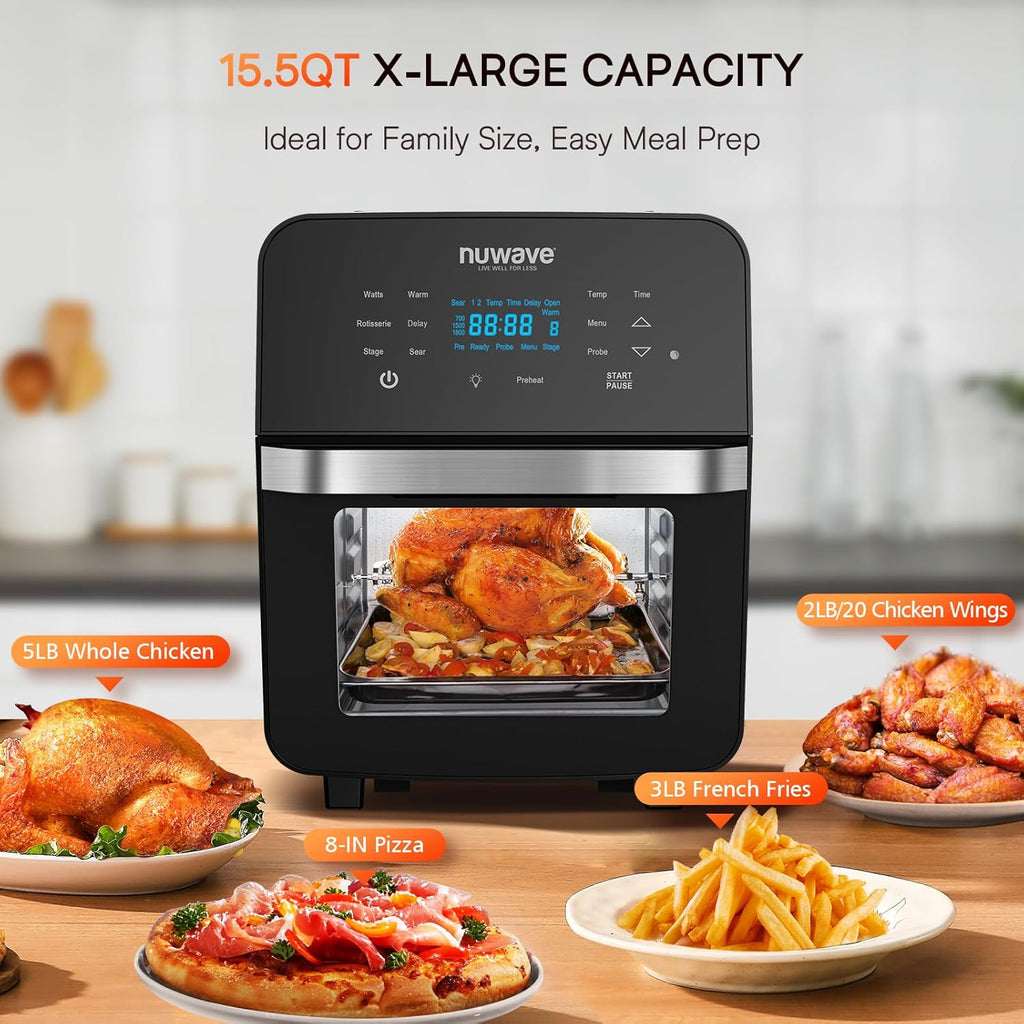 15.5Qt 10-IN-1 Air Fryer Rotisserie Oven R49345