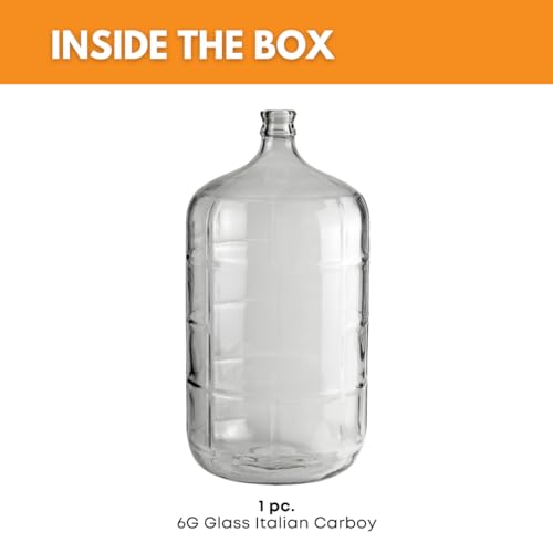 3 Gallon Glass Italian Carboy with 30 mm Cork Neck Finish E2350