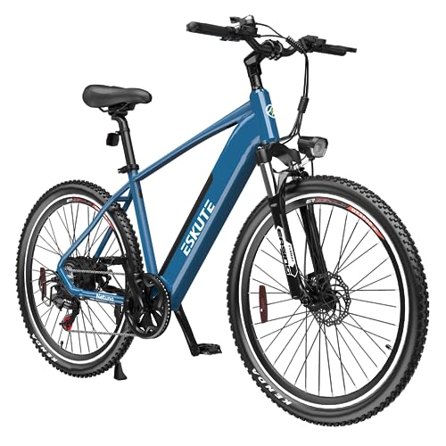 27.5" Electric Mountain Bike with 500W Motor, 7 Speed Gears, Hydraulic Front Fork T441