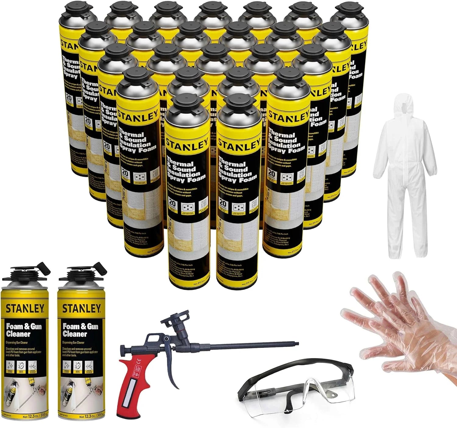 Closed Cell Spray Foam Insulation Kit - 27.1 oz, 24 Pack P106069