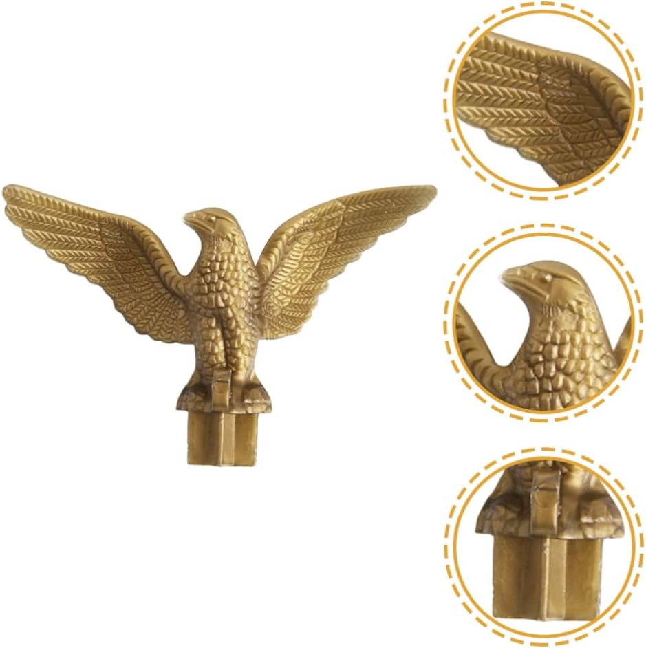 2PCS Plastic Flag Pole Eagle Topper Ornament Decoration R3833