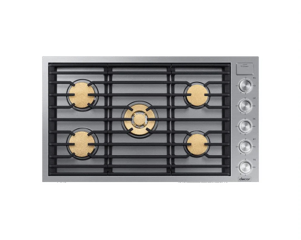 36" Wide Built-In Natural Gas Cooktop - Stainless Steel V574630
