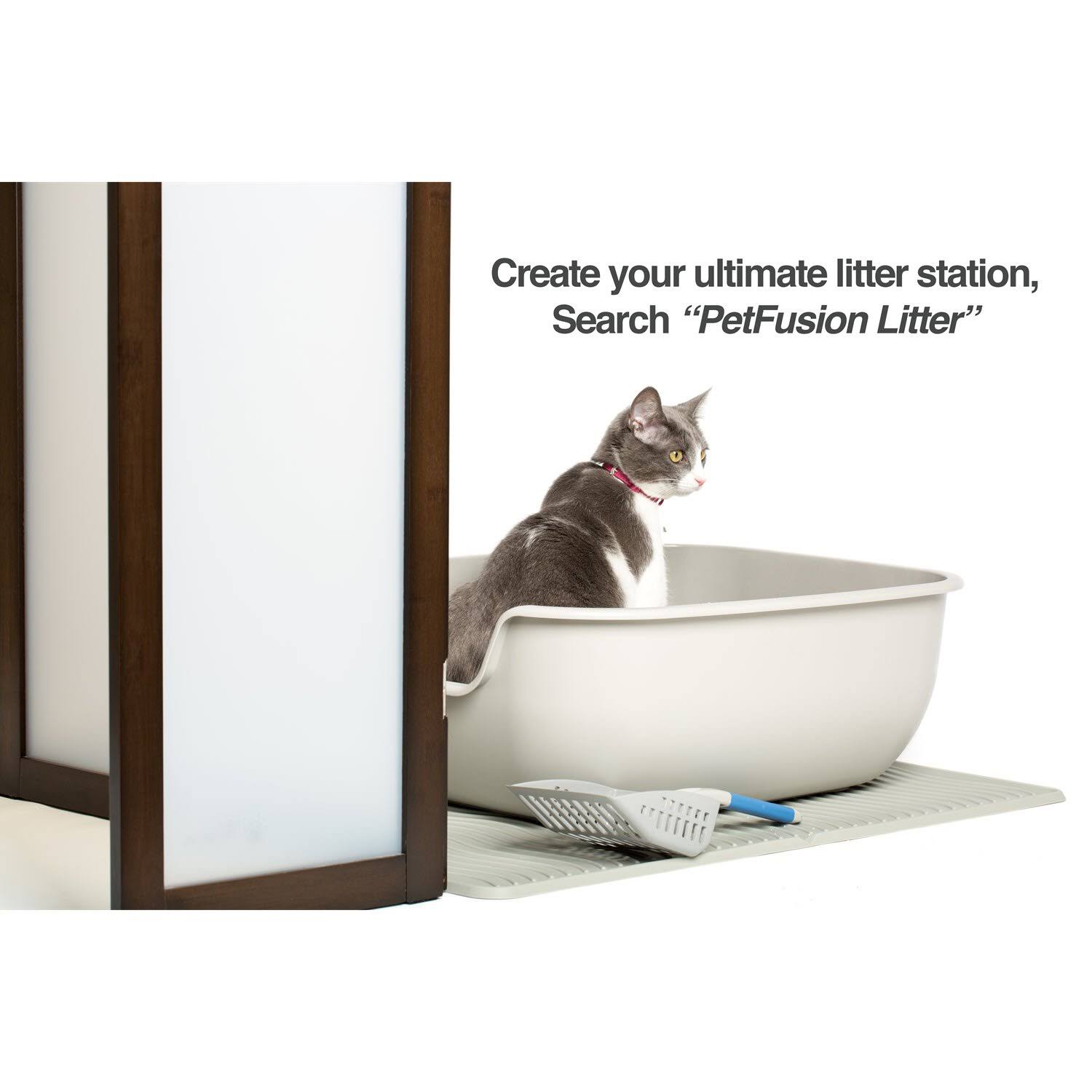 Cloud White Litter Box Privacy Screen U6464