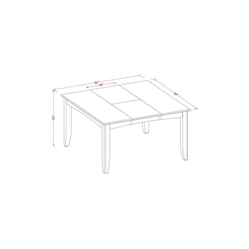9 Piece Square Wooden Dining Table Set with Butterfly Leaf and 8 Chairs P422912