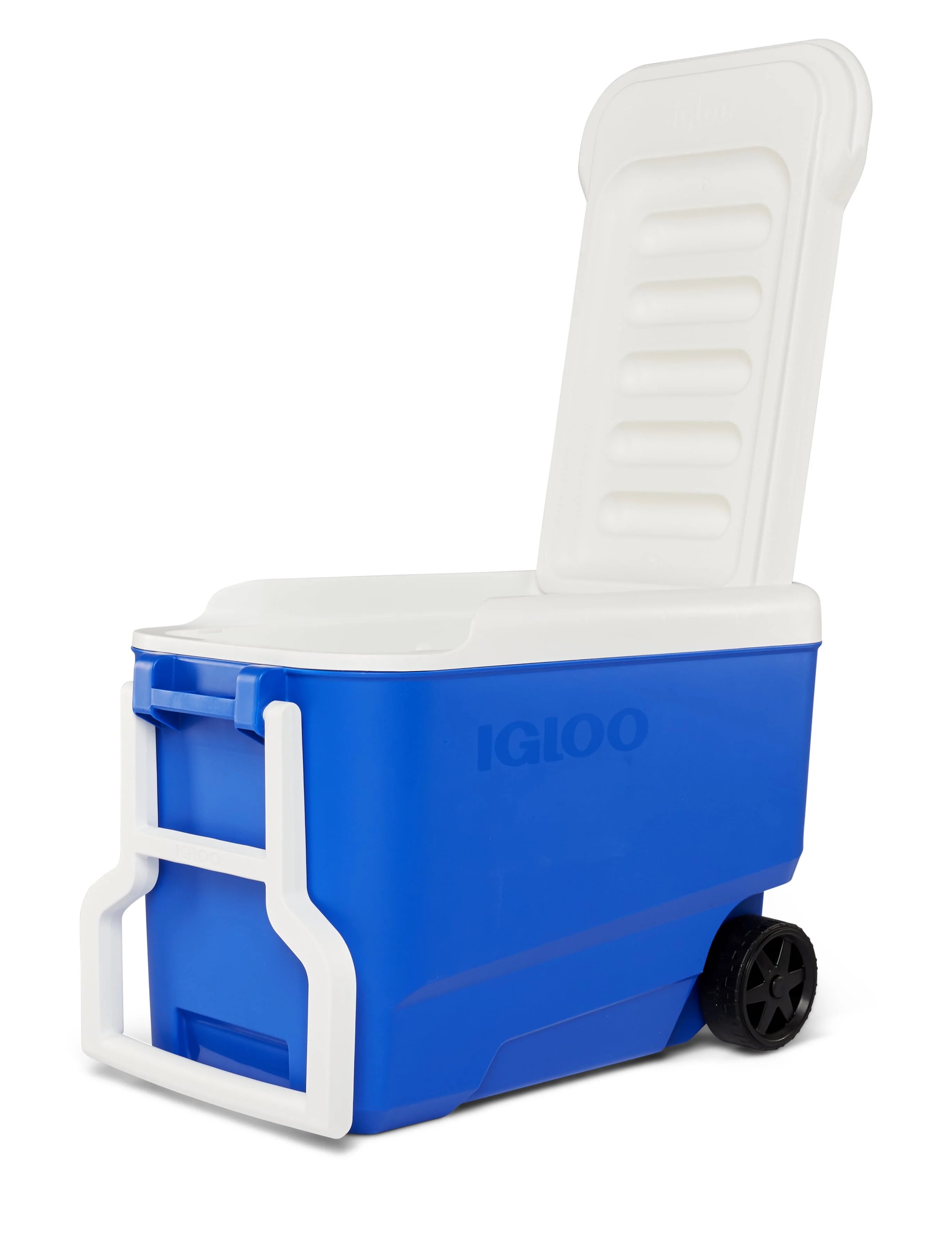 Blue 38 QT Hard-Sided Ice Chest Cooler with Wheels Z1489