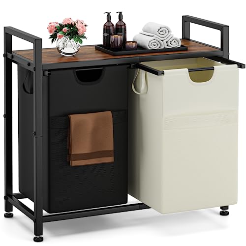 112L Large Double Laundry Hamper with 2 Removable Washable Bags P207