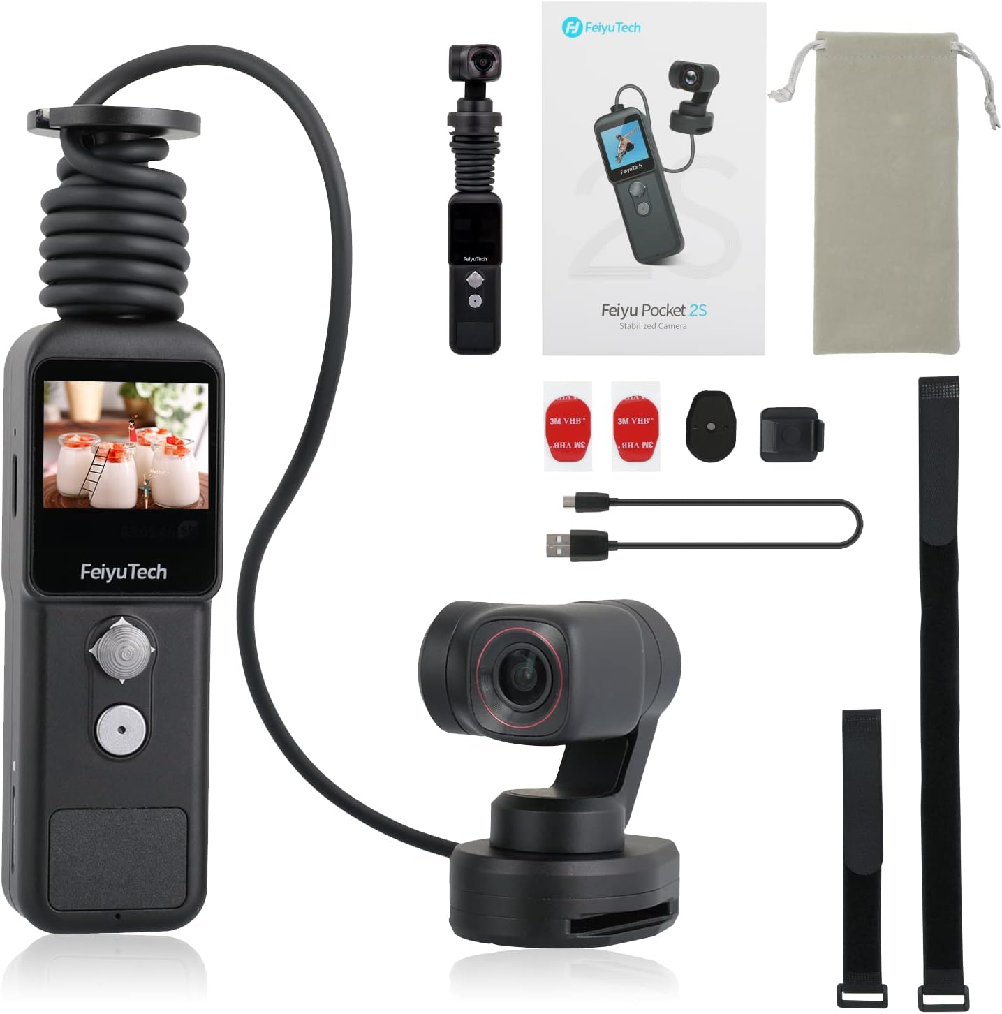 3-axis Stabilizer Gimbal with 4K Video 130° Wide Angle Camera M5801
