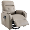 Grey Leather Electric Power Lift Recliner Chair with Massage K73270
