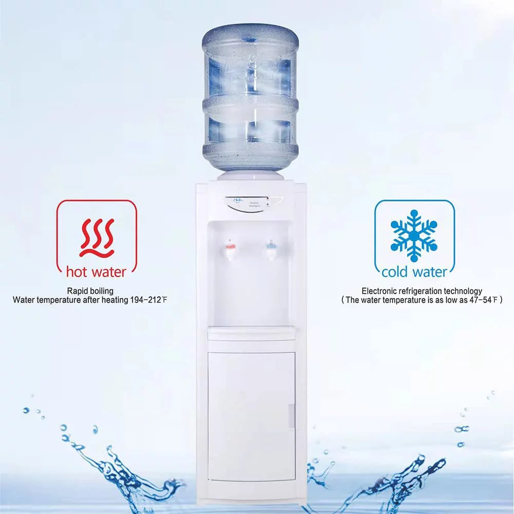White Hot & Cold 5 Gallon Water Cooler Dispenser with Children Safety Lock X249
