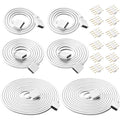 6 Pieces 4 Pin RGB Extension Cable LED Strip Connector Cord Wire Solderless Jumper Cables Kit with 12 Pieces Pin Connector for 5050 3528 RGB LED Strip Light (Black, 1.6 FT, 3.3 FT, 6.6 FT) E163