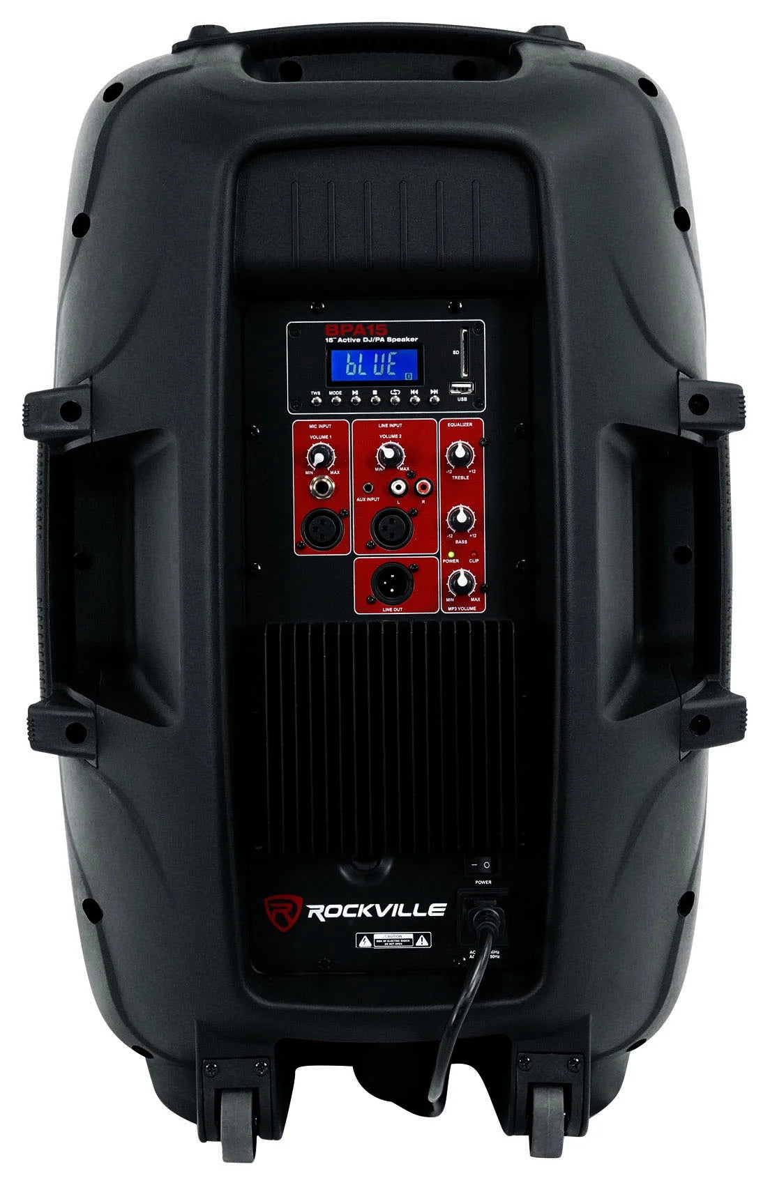 15" 1600w Active PA/DJ Speakers with Mixer, Mic, Stands, Cables, Bag Z75353