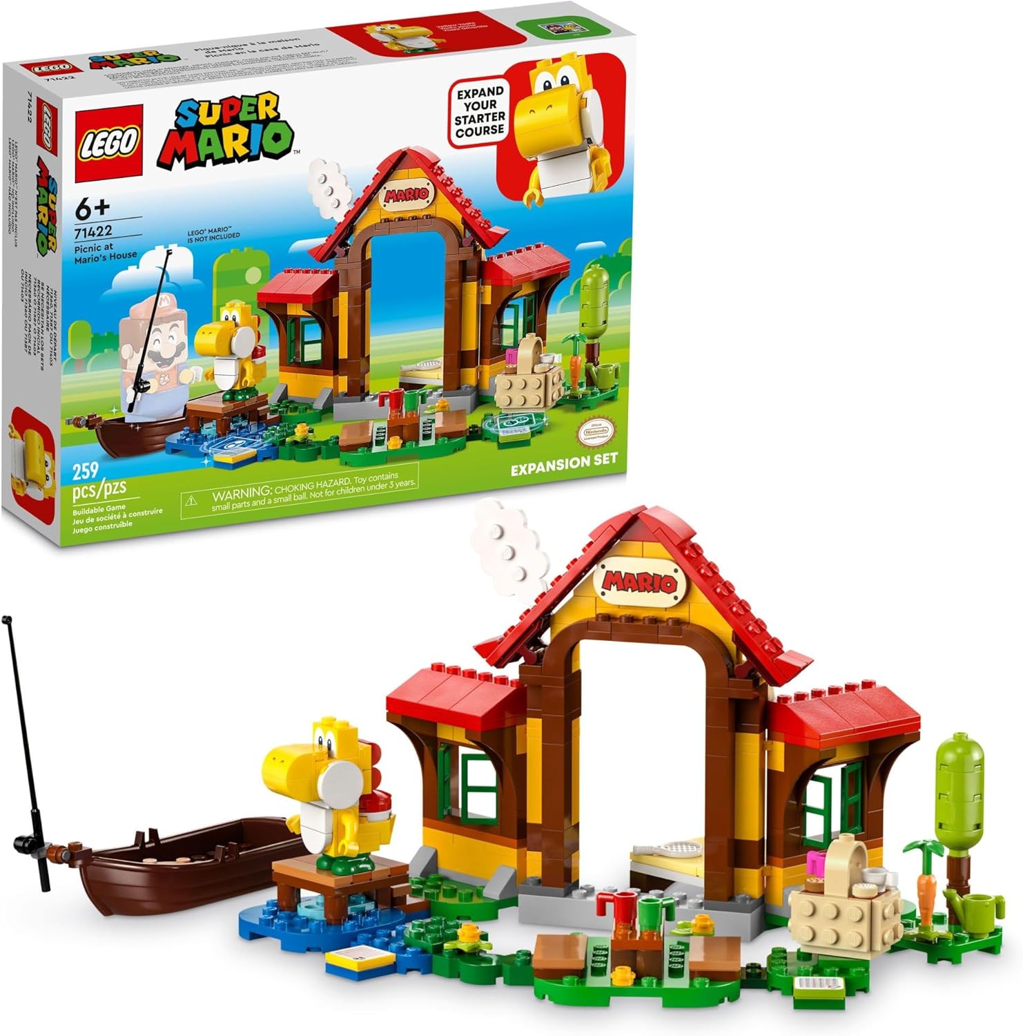 LEGO Super Mario Expansion Set 71422 with Yellow Yoshi Figure O469
