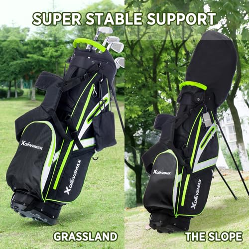 15 Way Lightweight Golf Stand Bag with Rain Cover Q77115