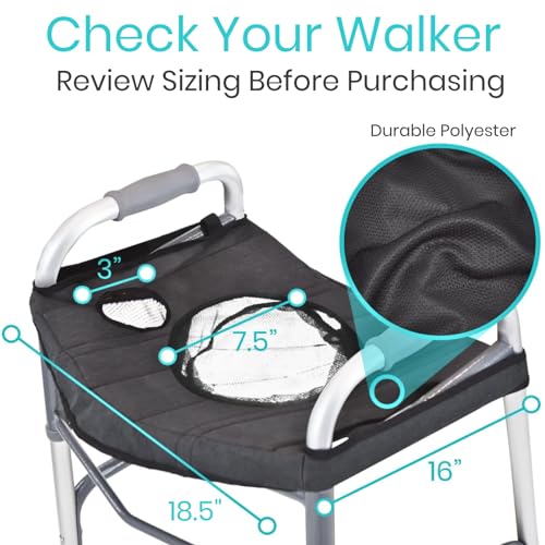 Walker Tray for Folding Standard Walkers with Basket P2758