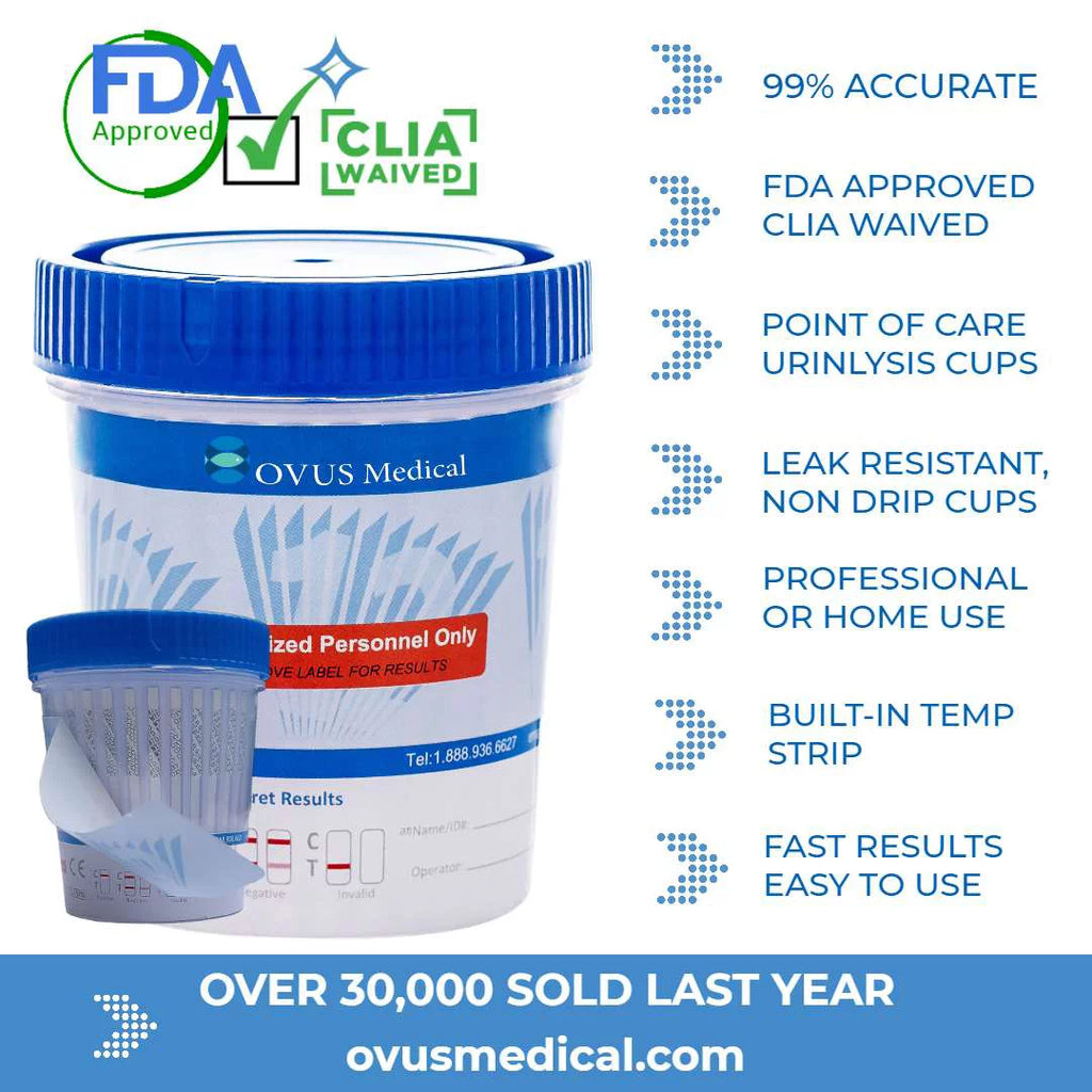 8 Panel Urine Drug Test Cups (100 Cups) N87480
