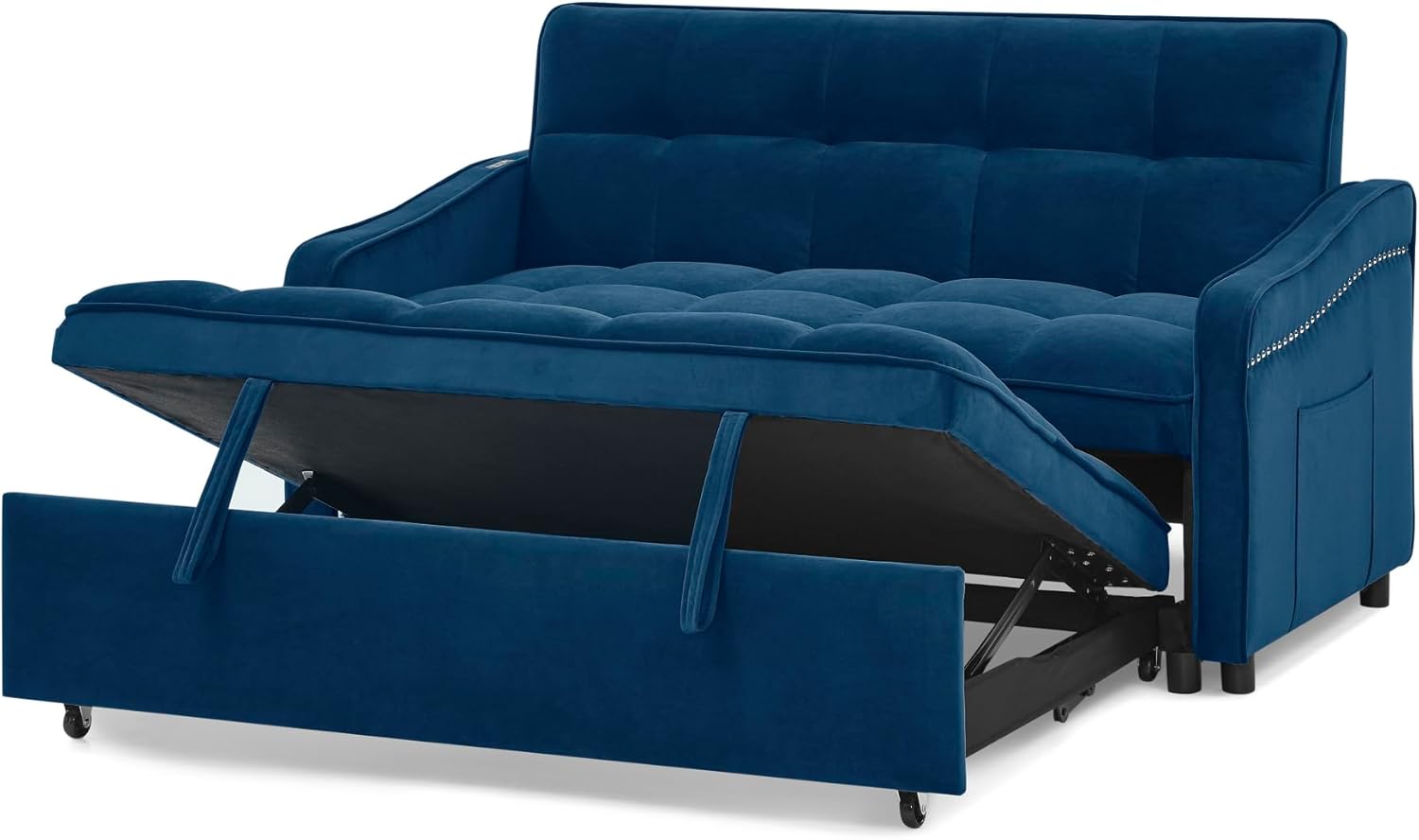3 in 1 Convertible Sleeper Sofa Couch with Pull Out Bed D56010