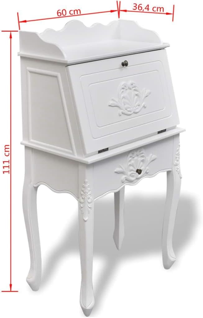 White Antique Secretary Desk Q787461