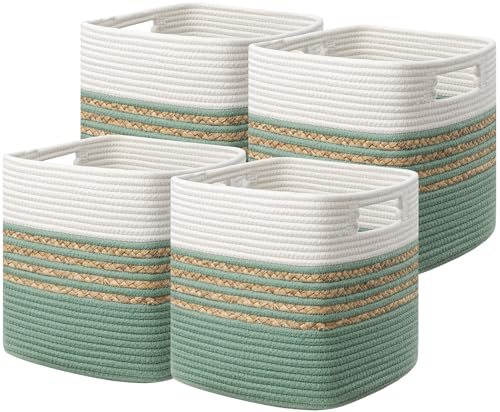 Set of 4 Water Hyacinth Storage Bins with Handles, Brown P68501