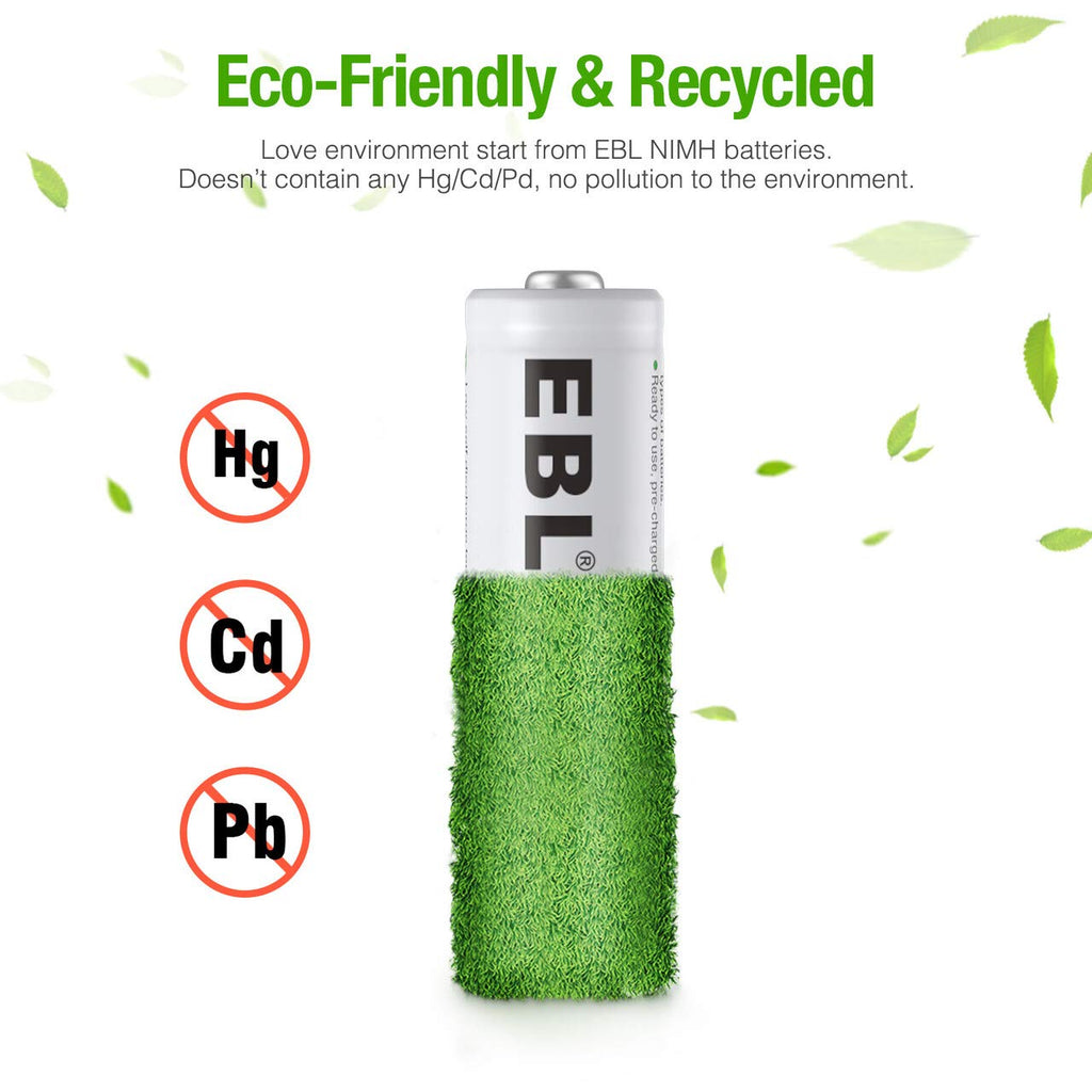 2300mAh NiMH Rechargeable AA Batteries, Pack of 12 R393