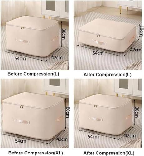 Gray Large Self Compression Storage Bag W982032