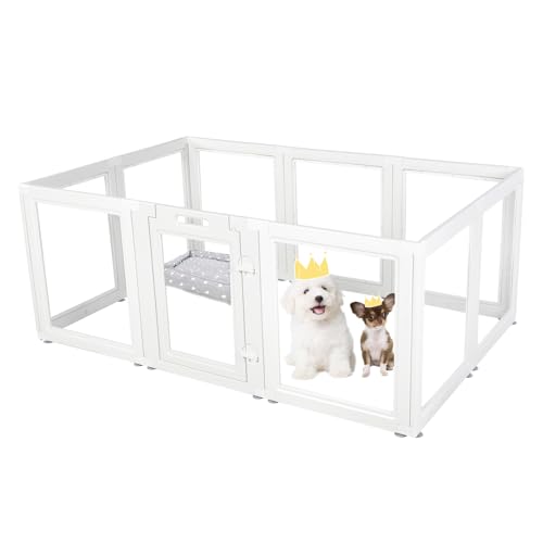 Clear Acrylic Plastic Dog Playpen, 30.3" Height, 10 PCS Y194762