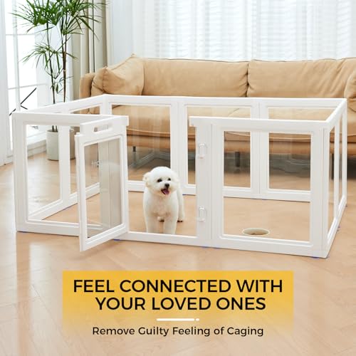 Clear Acrylic Plastic Dog Playpen, 30.3" Height, 10 PCS Y194762