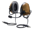 Coyote Brown Dual Comm Neckband Communication Headset O826