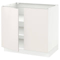 White Base Cabinet with Shelves 2 Doors 36x24x30 A849204