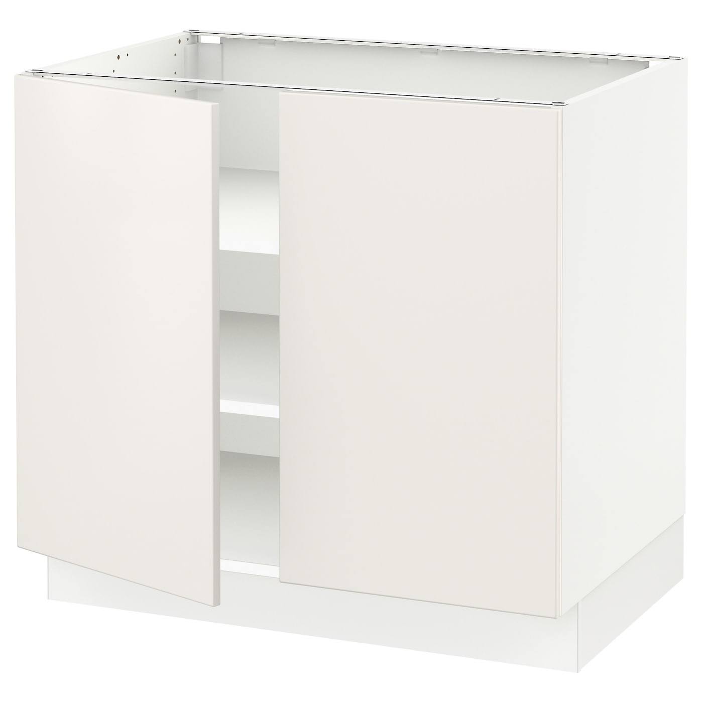 White Base Cabinet with Shelves 2 Doors 36x24x30 A849204