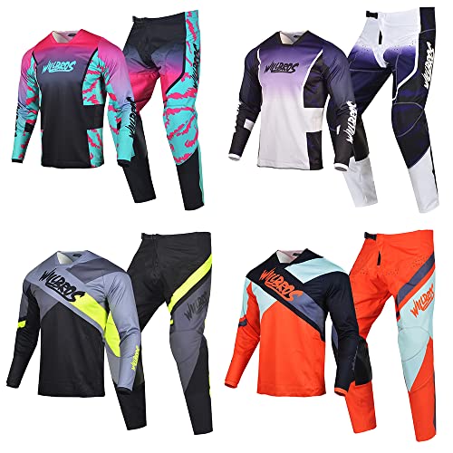 Mens Motocross Jersey Pants Combo MX Gear Set Q48008