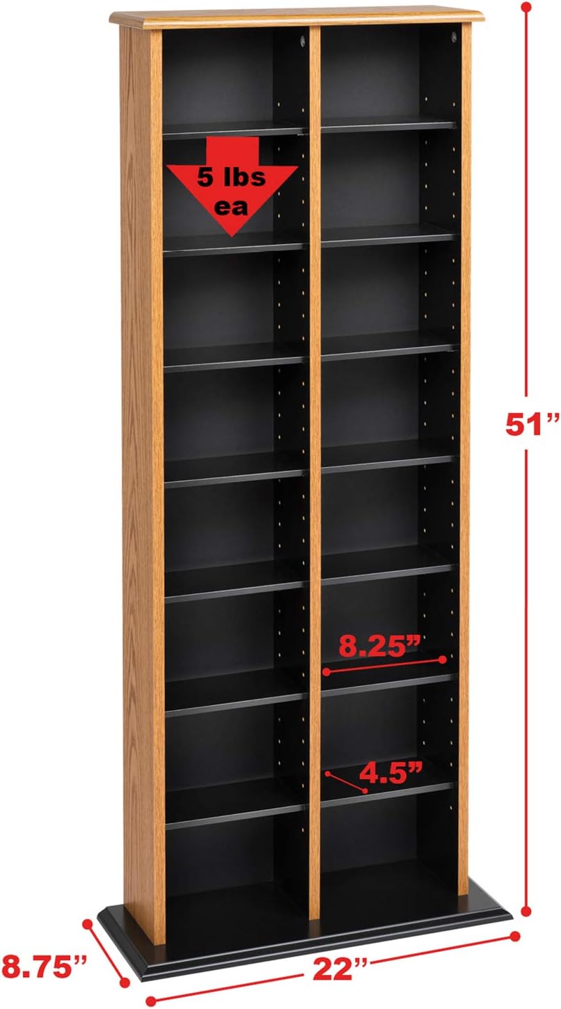 Double Multimedia Storage Tower W5365