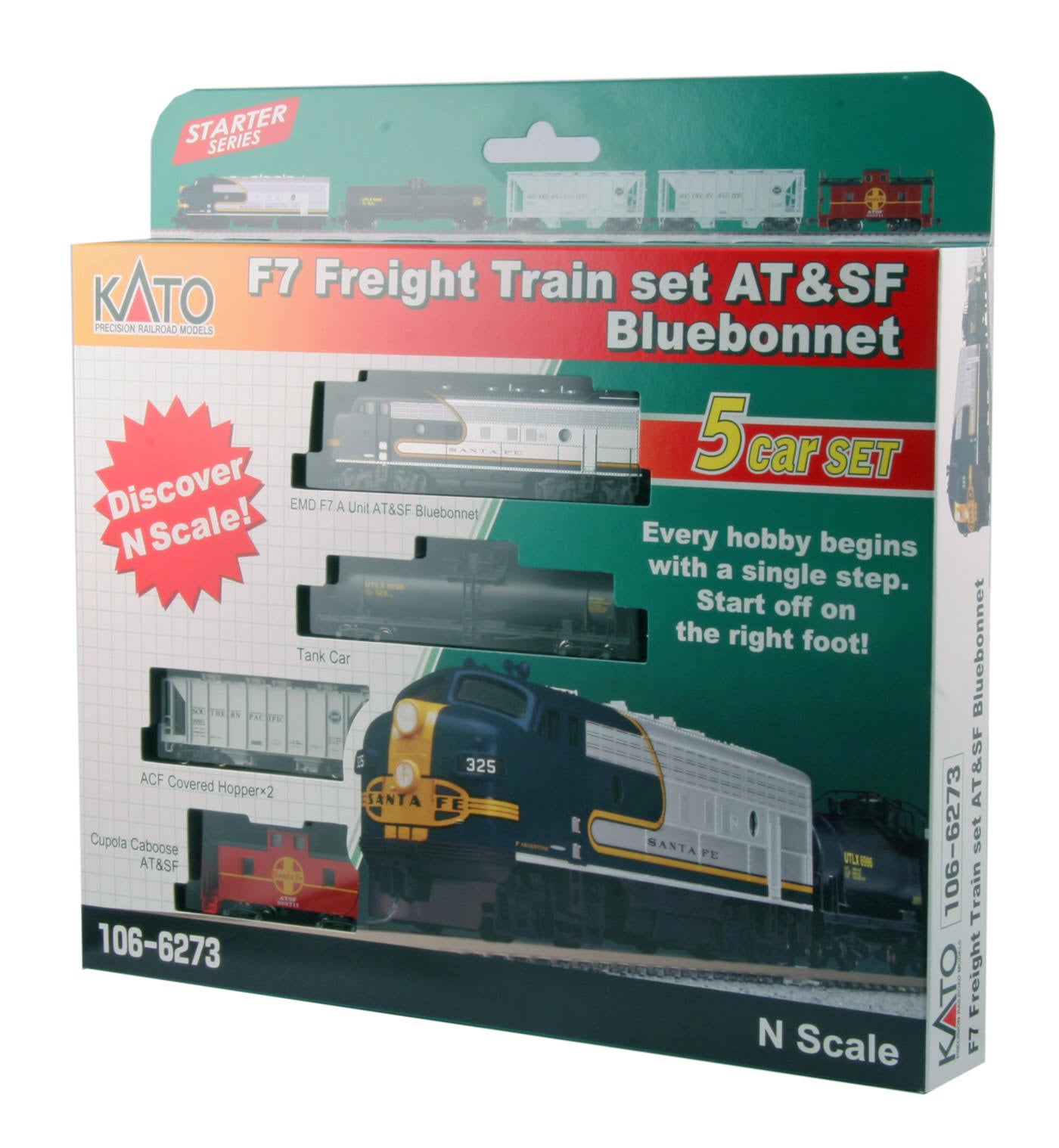 N-Scale F7 Freight Train Set Blue Bonnet F990207