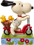 6.5 Inch Multicolor Snoopy and Woodstock Riding a Scooter Figurine S836