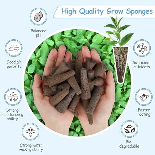 121pcs Seed Pod Kit with 30 Grow Sponges, 30 Grow Baskets, 30 Grow Domes, 1 Tweezers C816